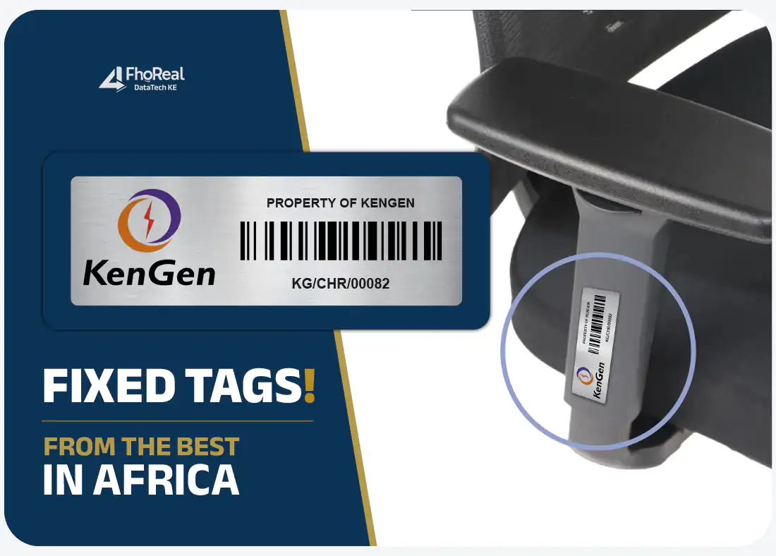 Barcode Asset Tags application example 4 showing laptop tag