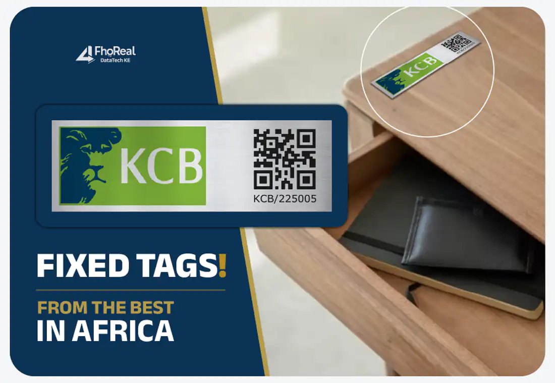 QR Code Asset Tags application example 1 QR Code Asset Tags application example 1 showing numbered tag