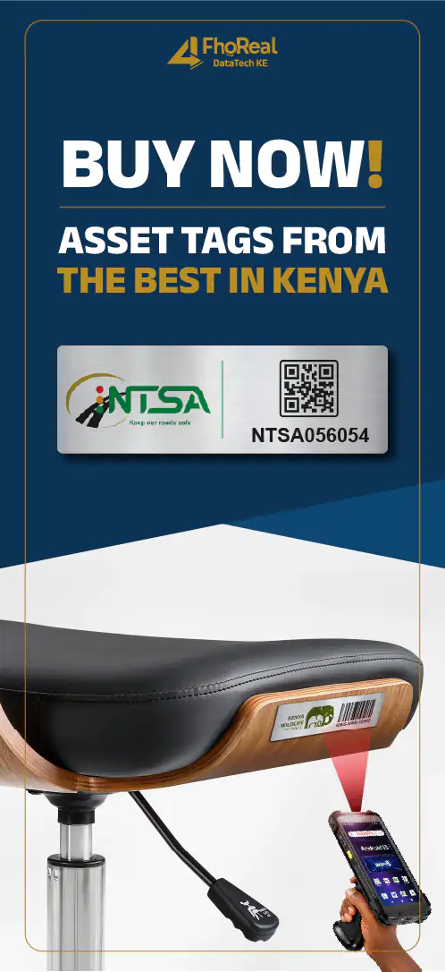 Buy aluminium QR code and barcode asset tags in Kenya from FhoReal Tags Kenya